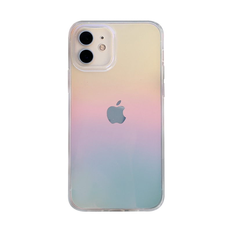 Premium Laser Rainbow Gradient iPhone Case