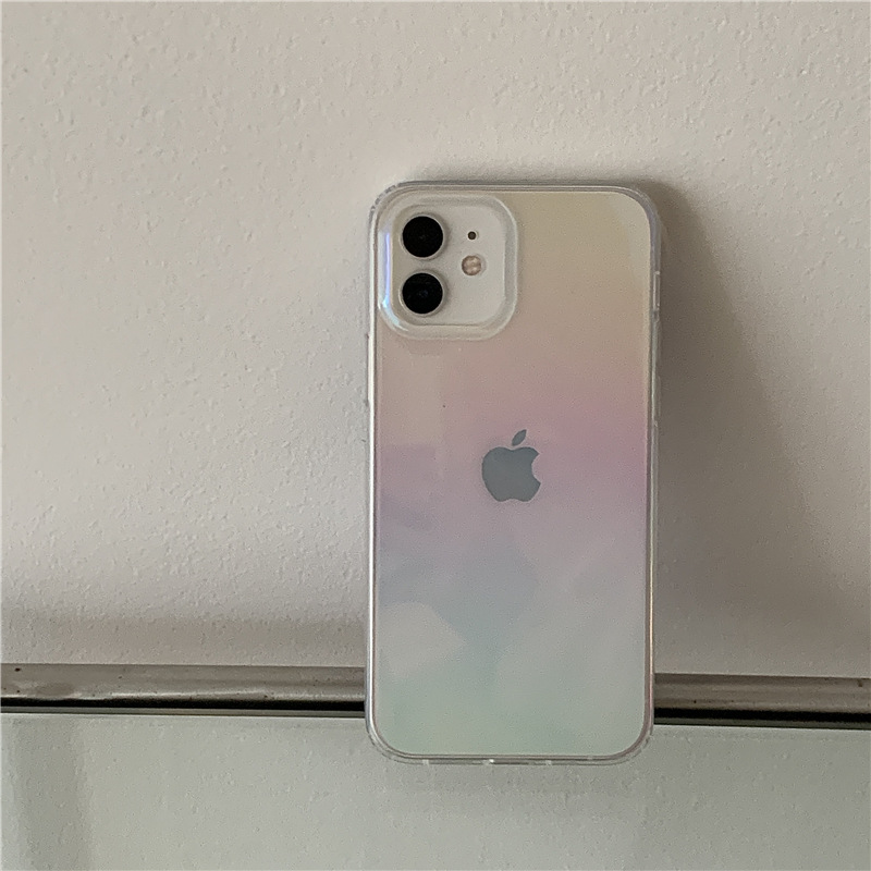 Premium Laser Rainbow Gradient iPhone Case