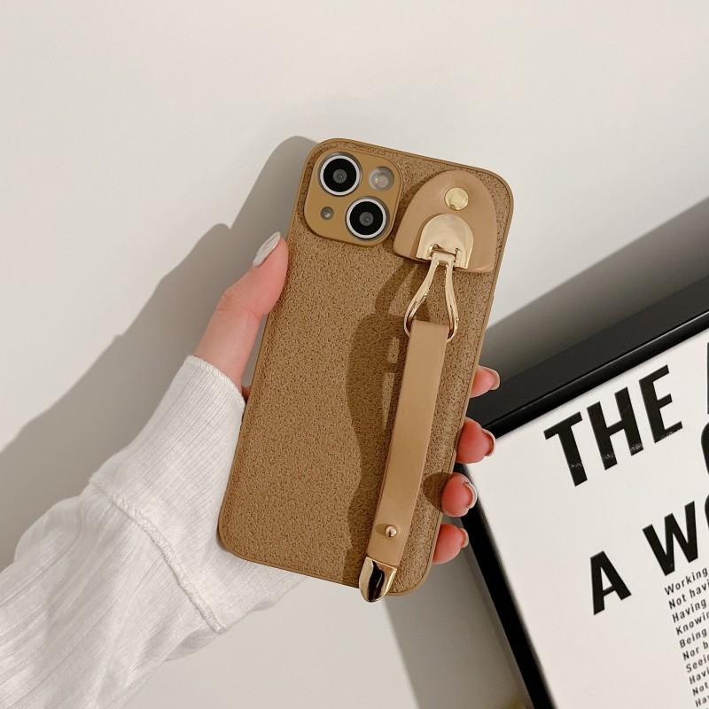 Wristband Apple Leather Texture Silicone Phone Case