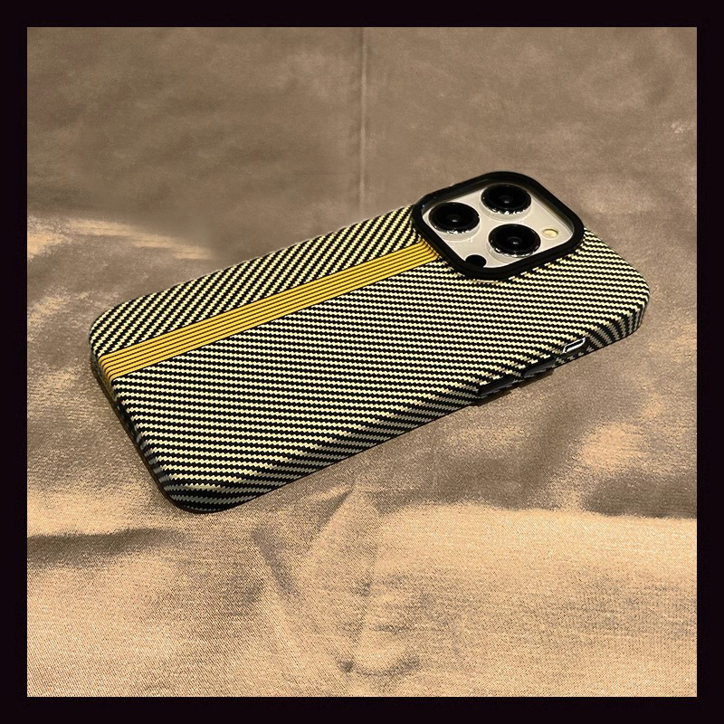 Carbon Fiber iPhone Metal Lens Ring Anti-fall Full-coverage Protective Case