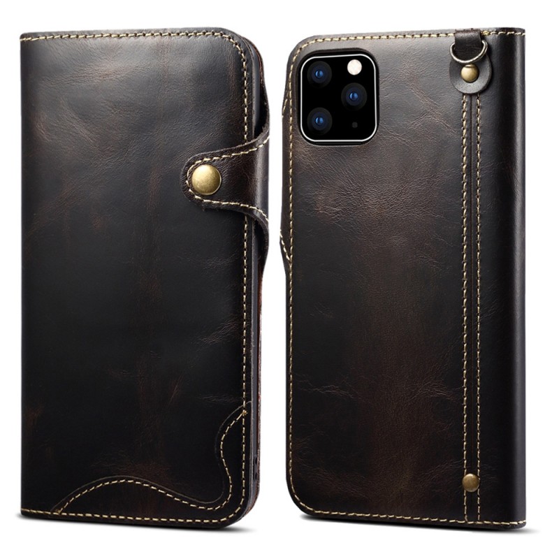 Multiple Card Slots Luxurious Waxed Finish Wallet Phone Case 