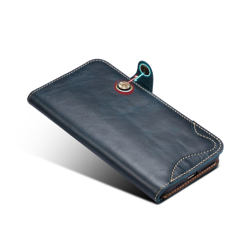 Multiple Card Slots Luxurious Waxed Finish Wallet Phone Case 