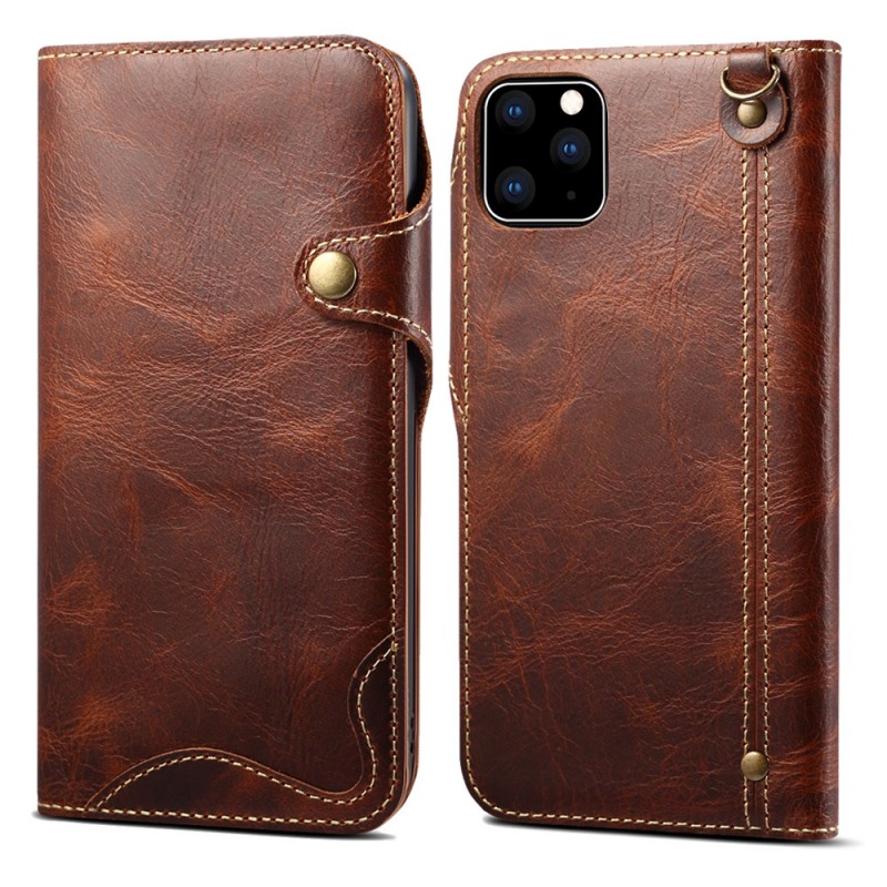 Multiple Card Slots Luxurious Waxed Finish Wallet Phone Case 