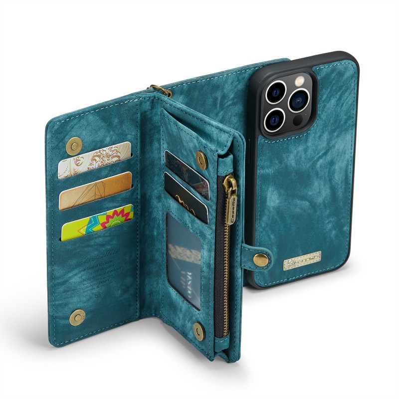 Magnetic Wallet Phone Case With  Card Slots And A Detachable Lanyard