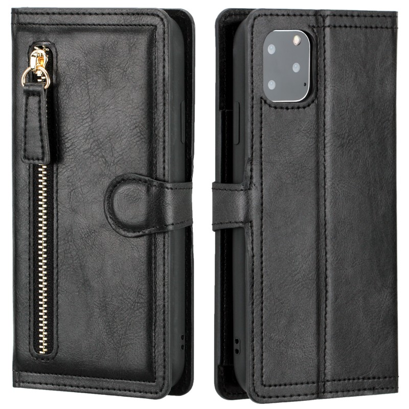 Zipper Flip Wallet Phone Case with Card Slots