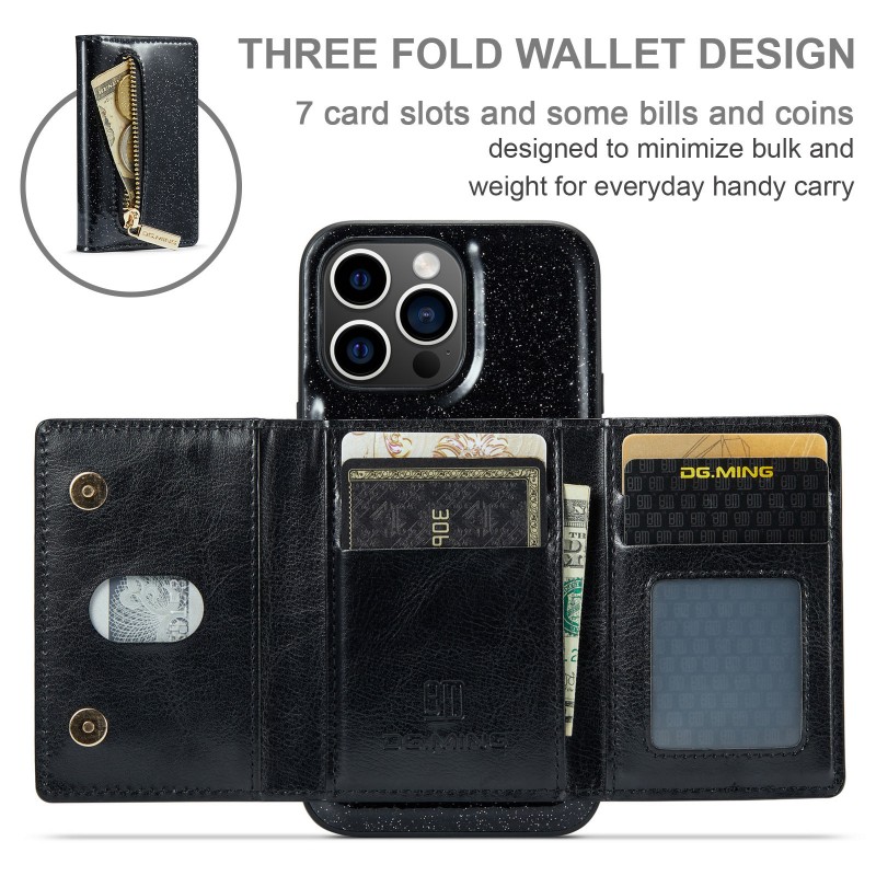  Sparkle Wallet Protective Case with Magnetic Closure