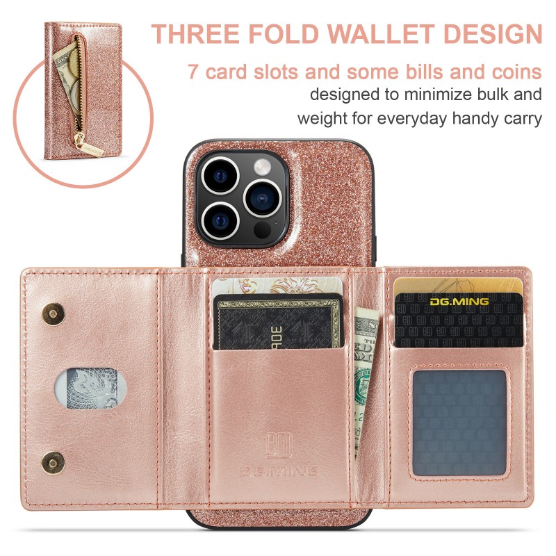  Sparkle Wallet Protective Case with Magnetic Closure