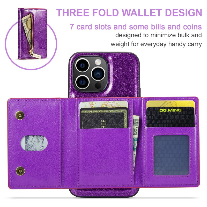  Sparkle Wallet Protective Case with Magnetic Closure