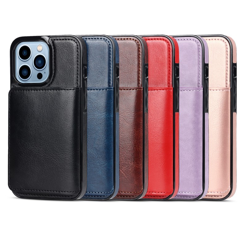 Magnetic Flip Card Slot Leather Case  with Wallet