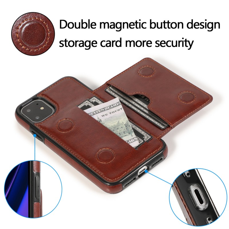 Magnetic Flip Card Slot Leather Case  with Wallet