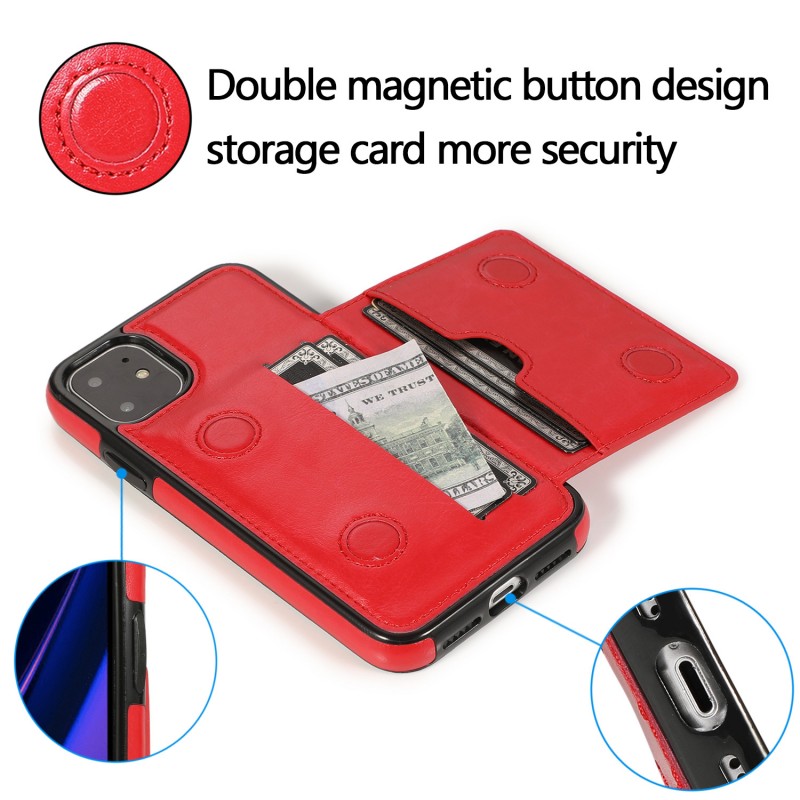 Magnetic Flip Card Slot Leather Case  with Wallet