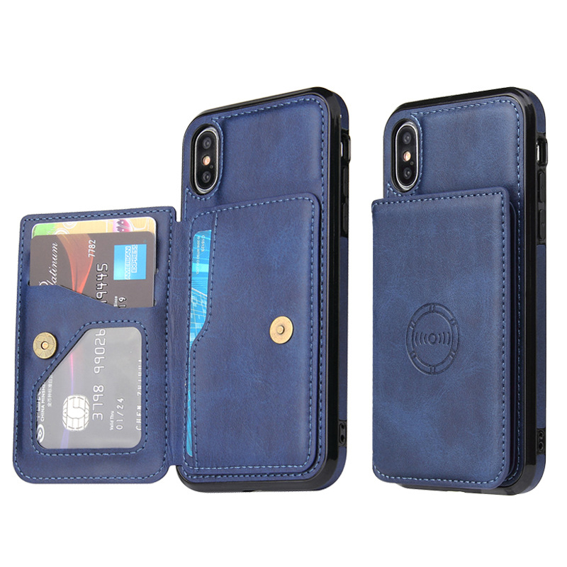 Magnetic  Apple Protective Cover with Card Slot Wallet