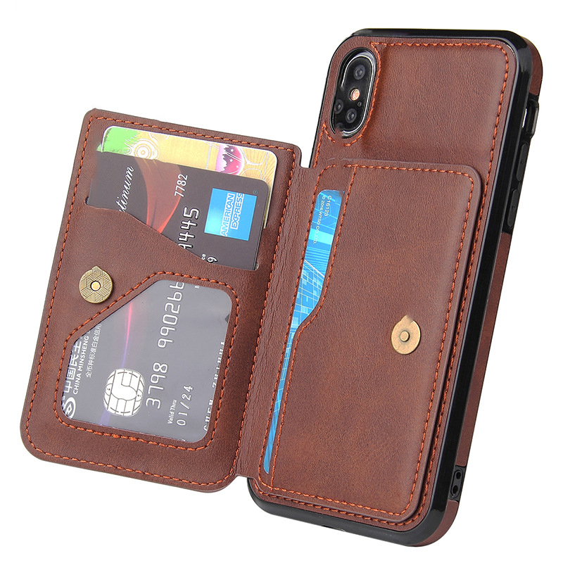 Magnetic  Apple Protective Cover with Card Slot Wallet