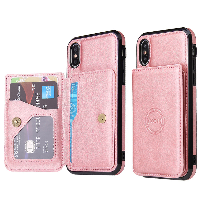 Magnetic  Apple Protective Cover with Card Slot Wallet