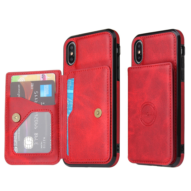 Magnetic  Apple Protective Cover with Card Slot Wallet