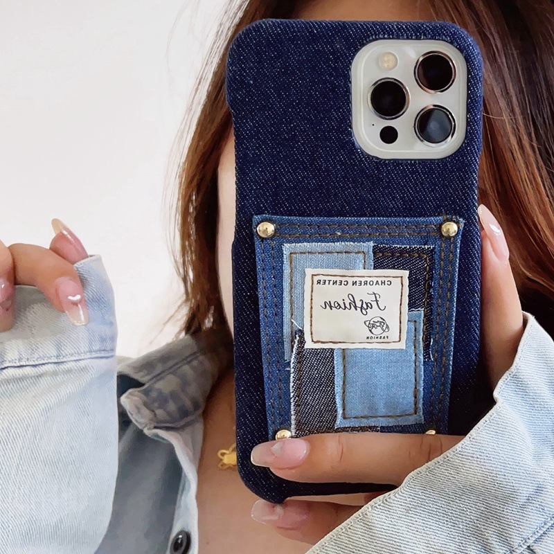 Denim Coin Wallet Phone Case