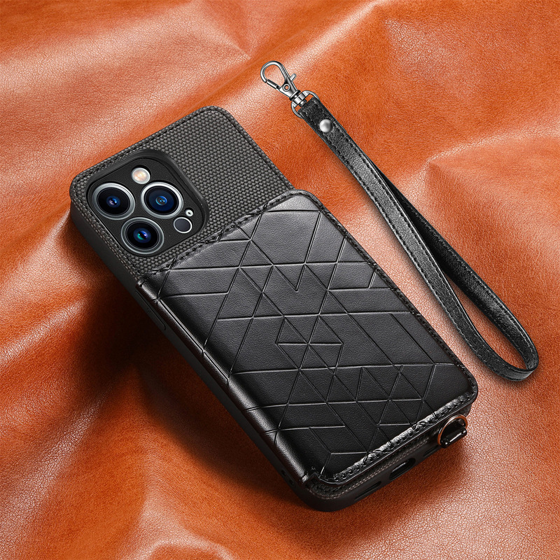 Wallet Phone Case with a Wrist Strap