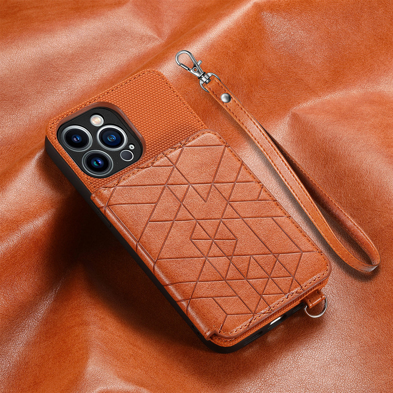 Wallet Phone Case with a Wrist Strap