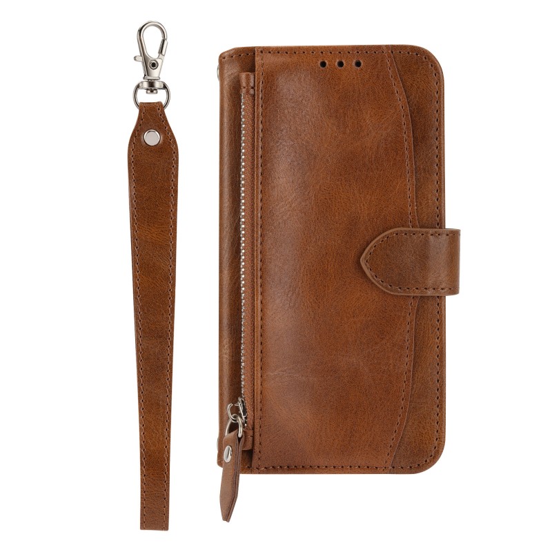 Wallet Flip Phone Case with a Lanyard