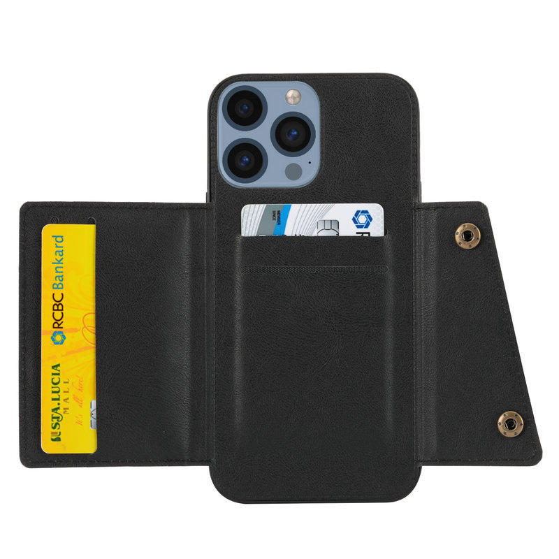 Wallet Case for iPhone with Card Slot and Magnetic Back Cover