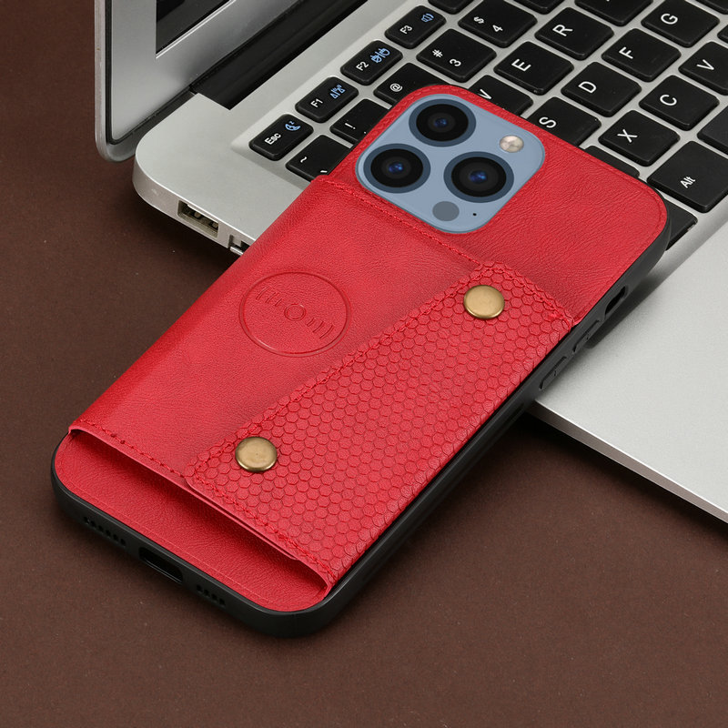 Wallet Case for iPhone with Card Slot and Magnetic Back Cover