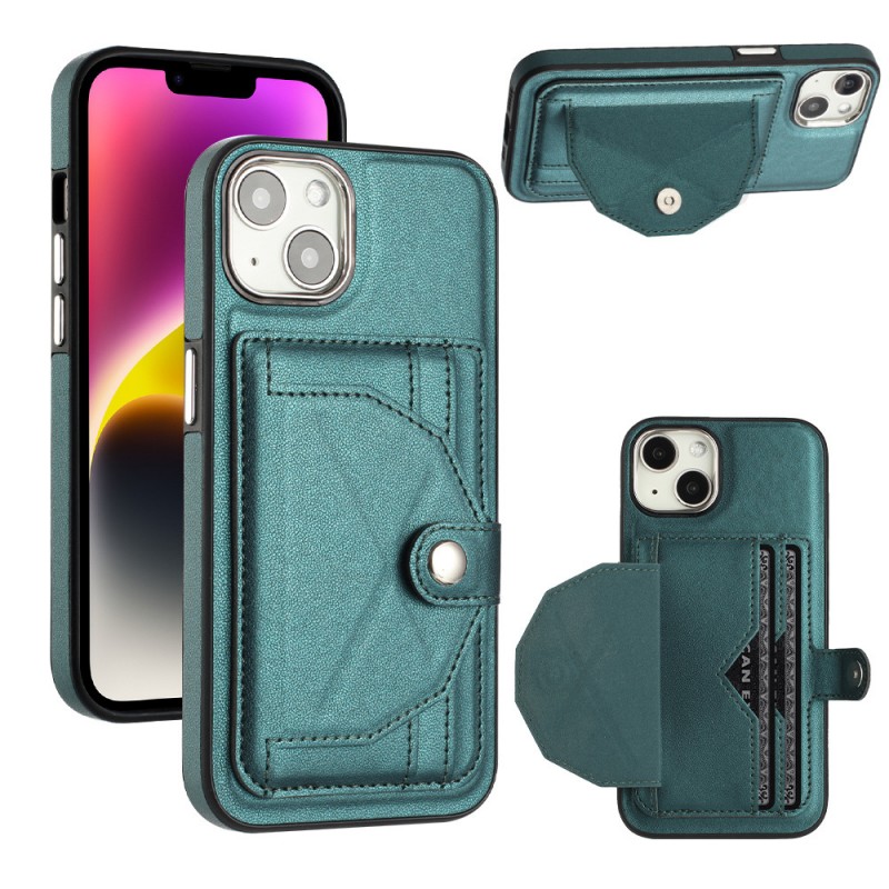 Shockproof Wallet Phone Case with Stand and Card Slot for iPhone