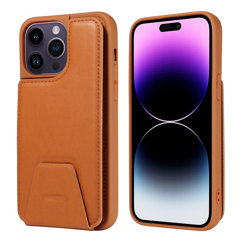 iPhone Wallet Phone Case Leather Full-body Shockproof Stand